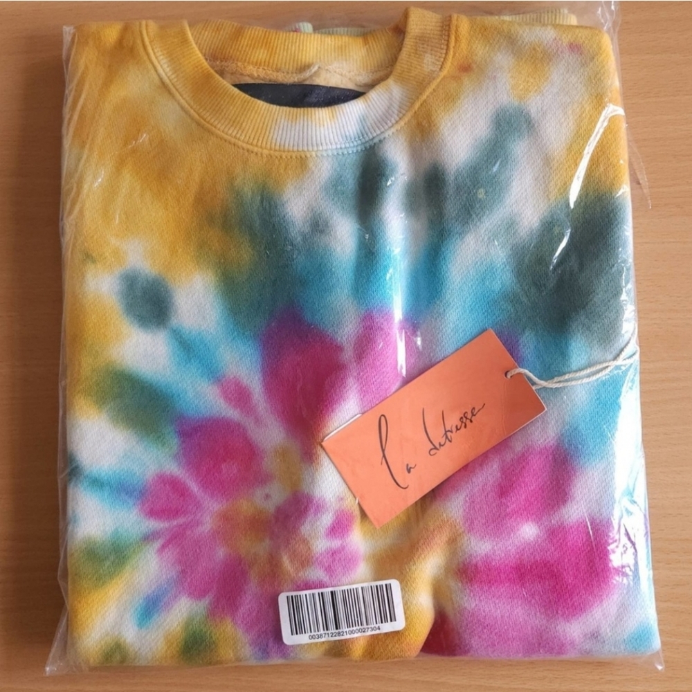 NWT La Detresse Tropicali Sleeveless Pullover tie dye size M